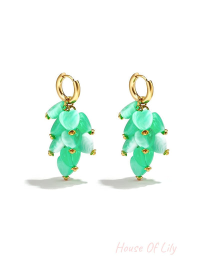 Stylish Heart Beads Earrings for Women Spring/Summer
