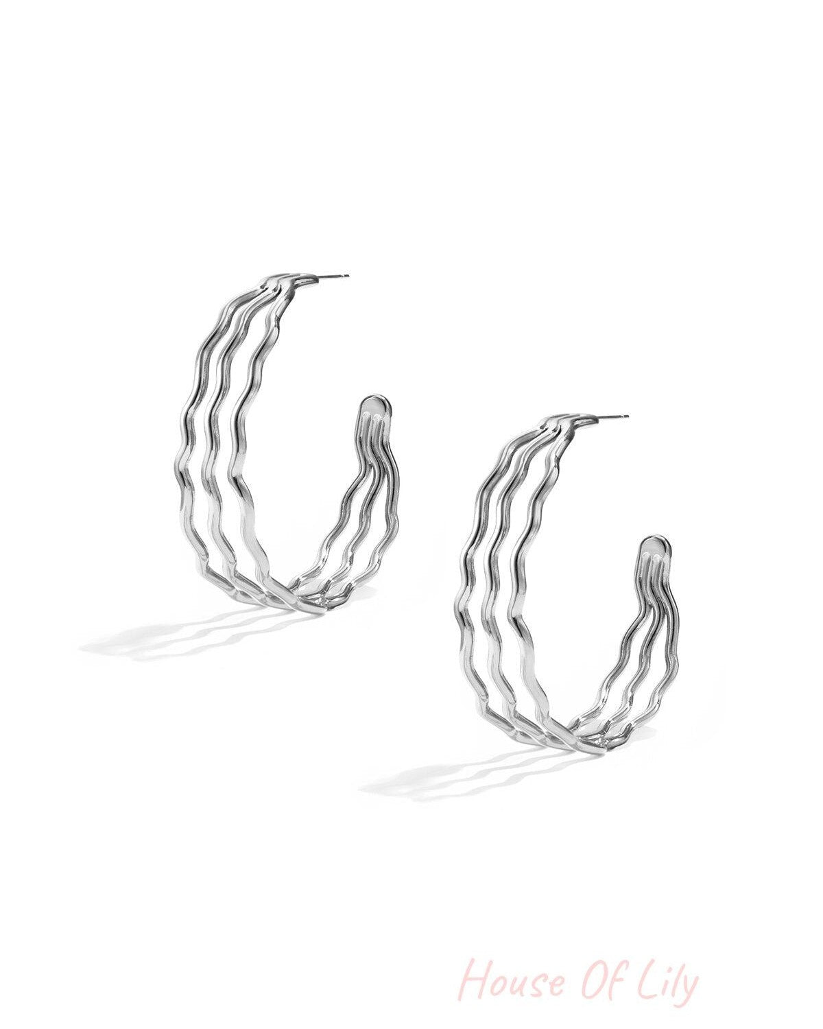 Stylish Stainless Steel Hoop Earrings for Everyday Glam