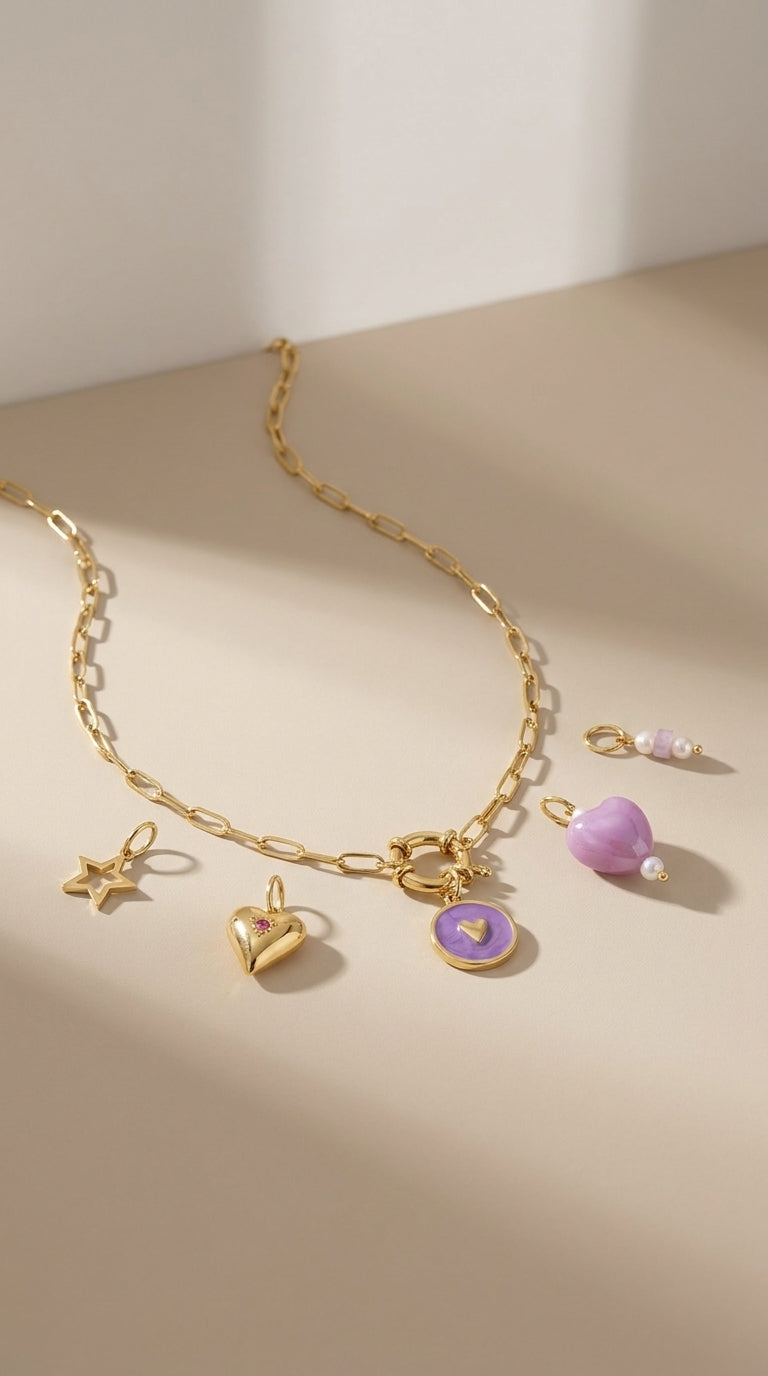 Purple Y2K Heart