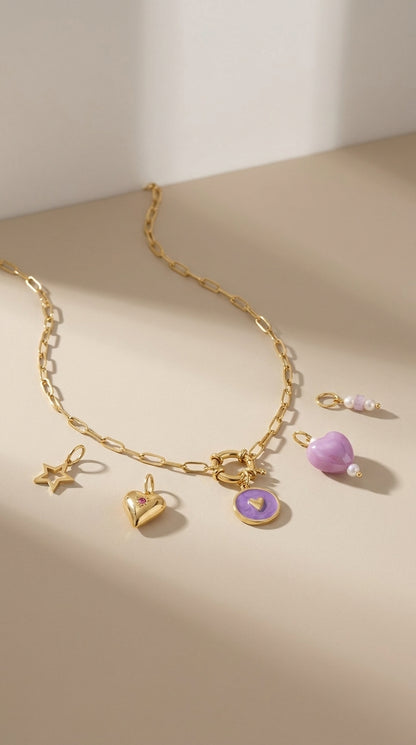 Purple Y2K Heart