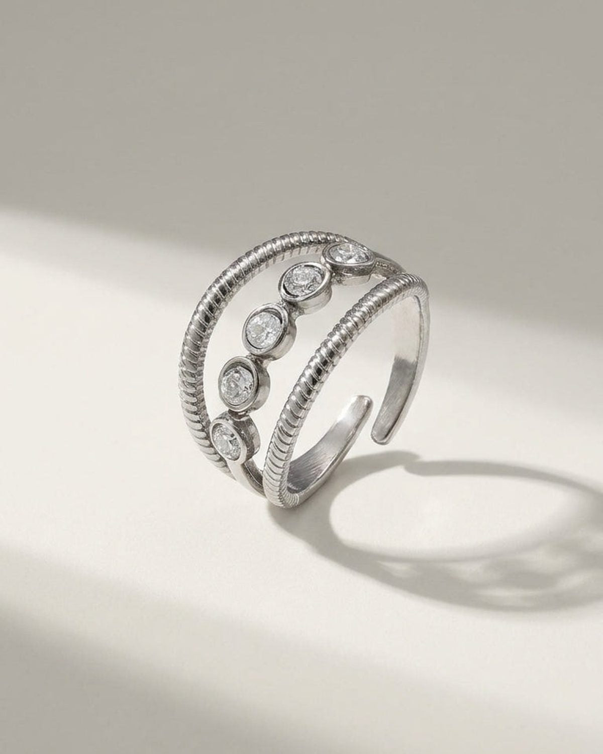 Rhinestone Circle Ring