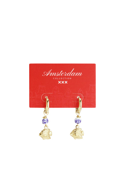 Stainless Steel Dangle Earrings fish Casual Daily Simple Series Women's jewelry
