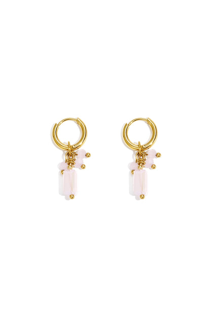 Earrings with colorful charms