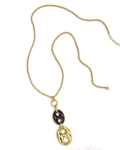 Stainless Steel Long Necklaces Irregular Shape Simple Daily Simple Series Women's jewelry