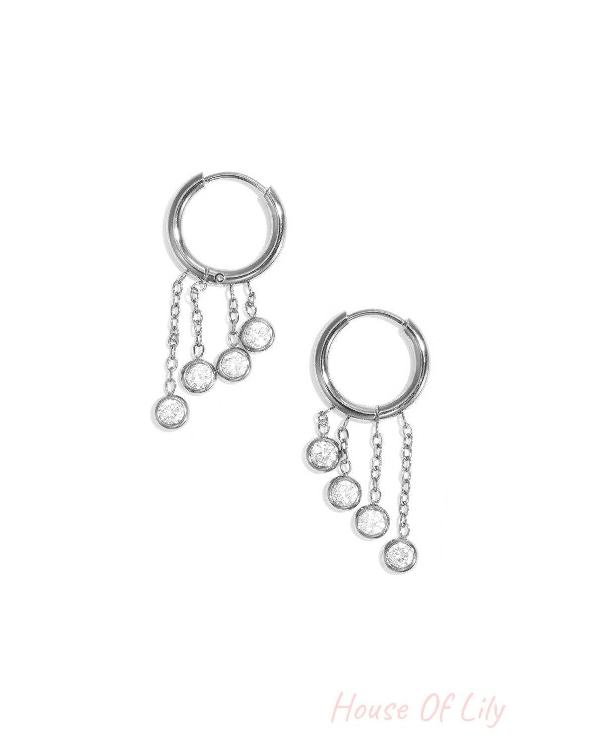 Elegant Stainless Steel Drop Earrings - Simple Yet Stunning
