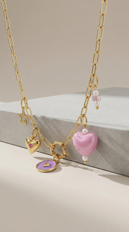 Purple Y2K Heart