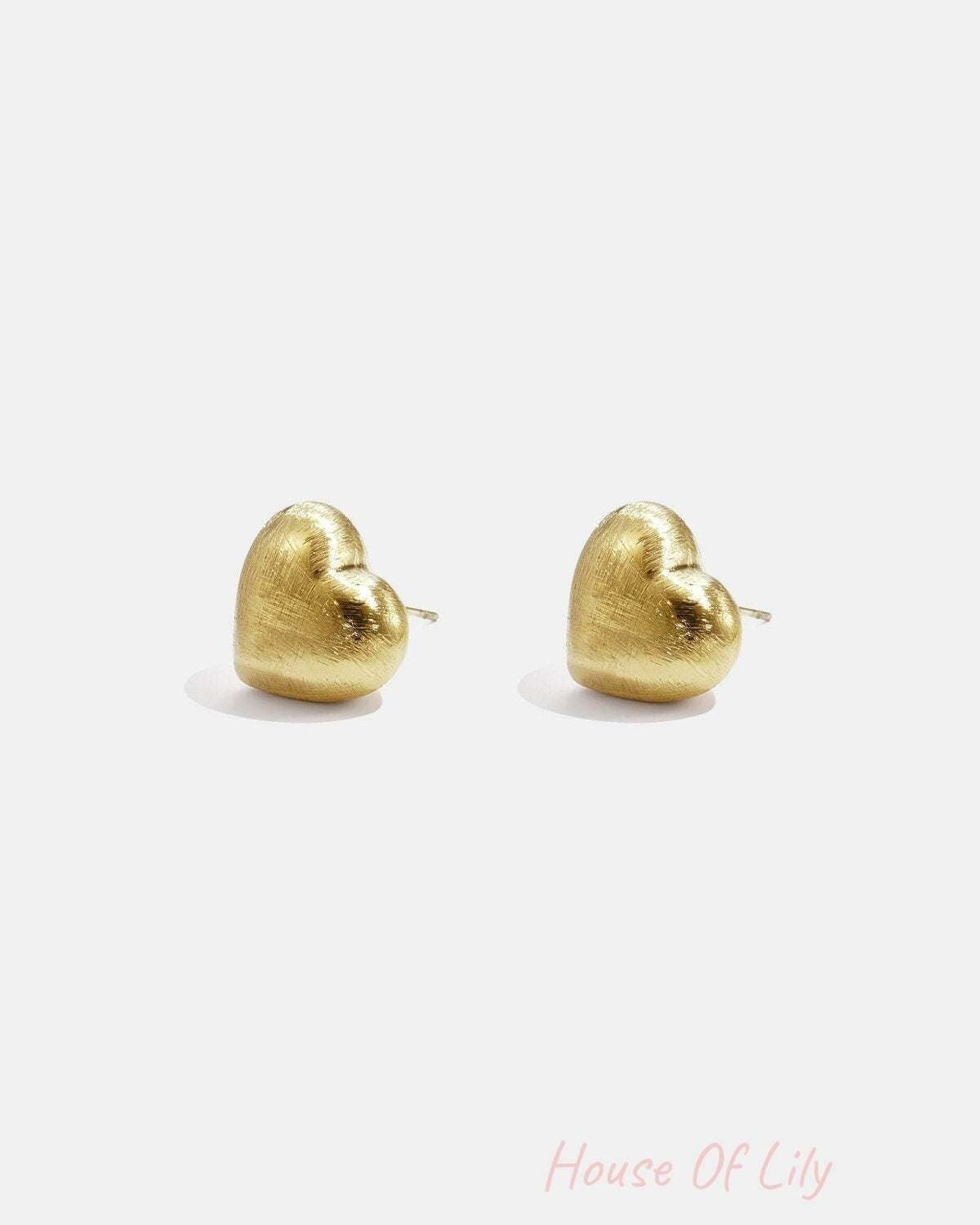 Elegant Heart Stud Earrings for Everyday Wear