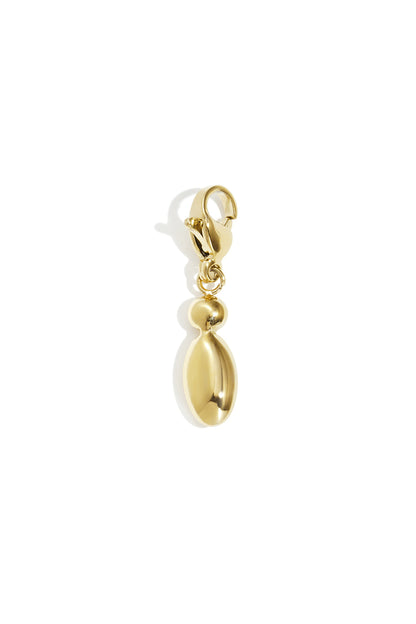 Single gold tone letter J alphabet charm with lobster clasp