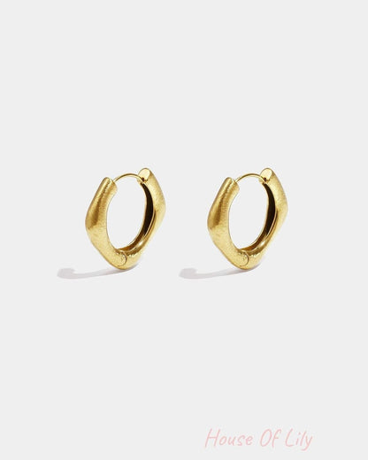 Elegant Rectangle Hoop Earrings for Everyday Wear