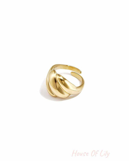 Adjustable statement ring with bubbles
