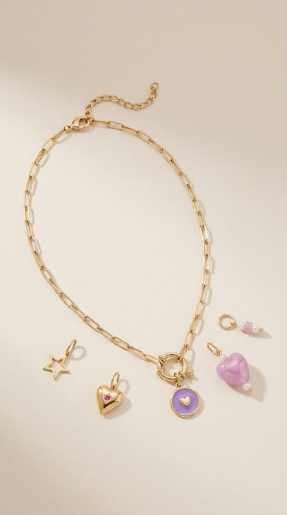 Purple Y2K Heart