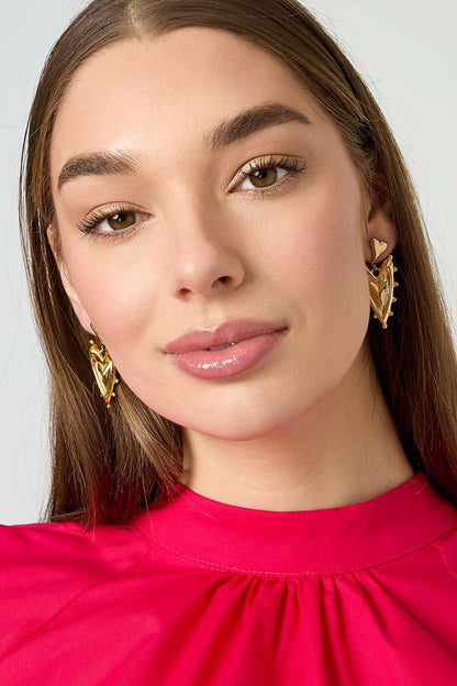 Stainless Steel Drop Earrings Heart Casual Daily Simple Series Women's jewelry