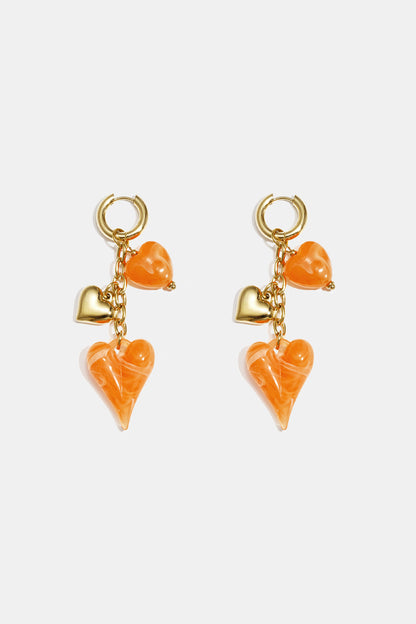 Stainless Steel Dangle Earrings Heart Casual Daily Romantic Series Women's jewelry