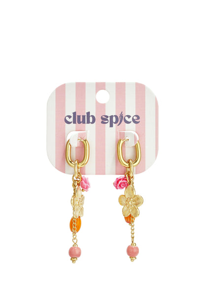 Stainless Steel Dangle Earrings Flower Casual Daily Romantic Series Women's jewelry