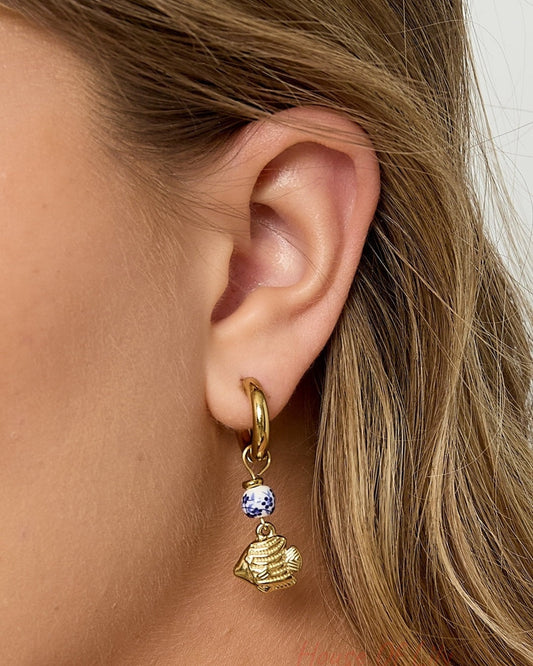 Stainless Steel Dangle Earrings fish Casual Daily Simple Series Women's jewelry