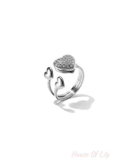 Stainless Steel Statement Rings Heart Simple Daily Simple Series Women's jewelry