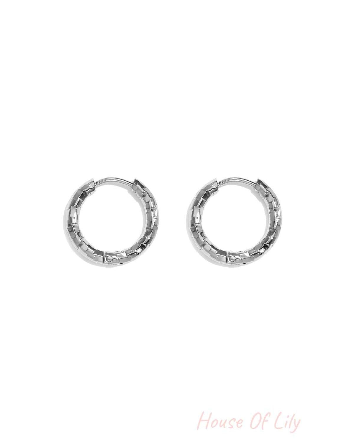 Stainless Steel Earring Sets Circle Simple Simple Series Women's jewelry