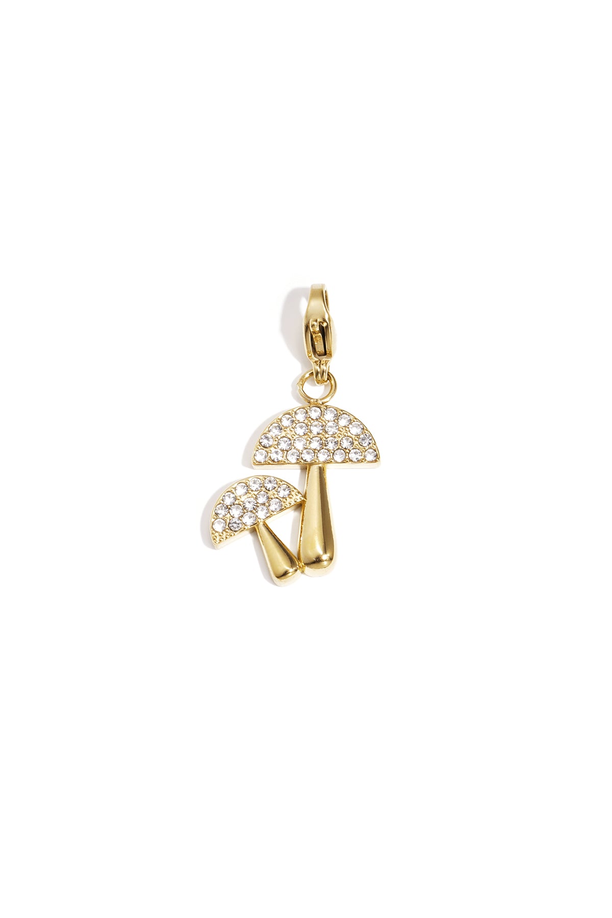 Mushroom jewelry charm with stones DIY