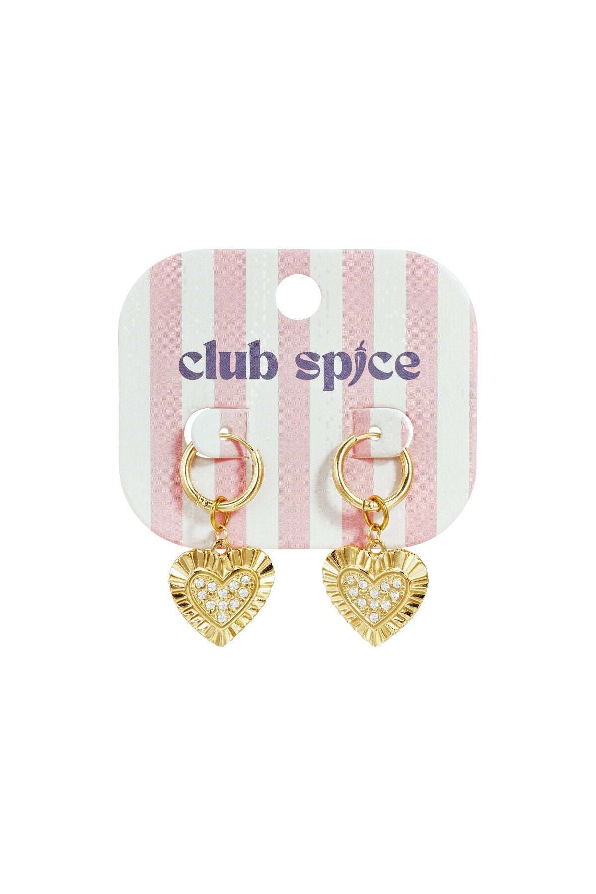 Earrings with radiant hearts