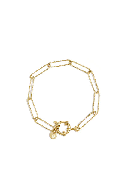 Bracelet with front clasp and long links