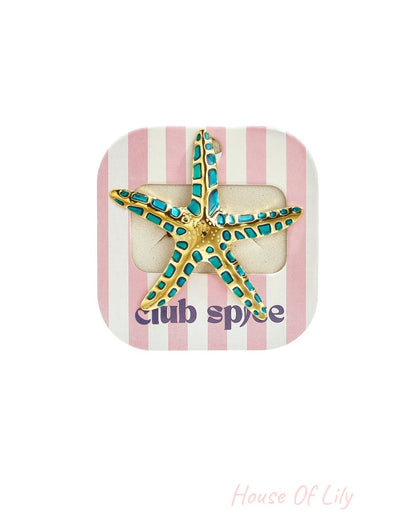 Elegant Green Starfish Adjustable Statement Ring