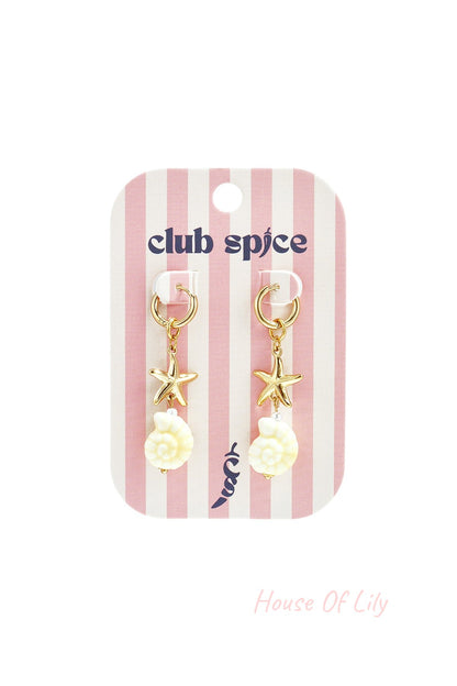 Elegant Shell & Starfish Drop Earrings for Beach Lovers