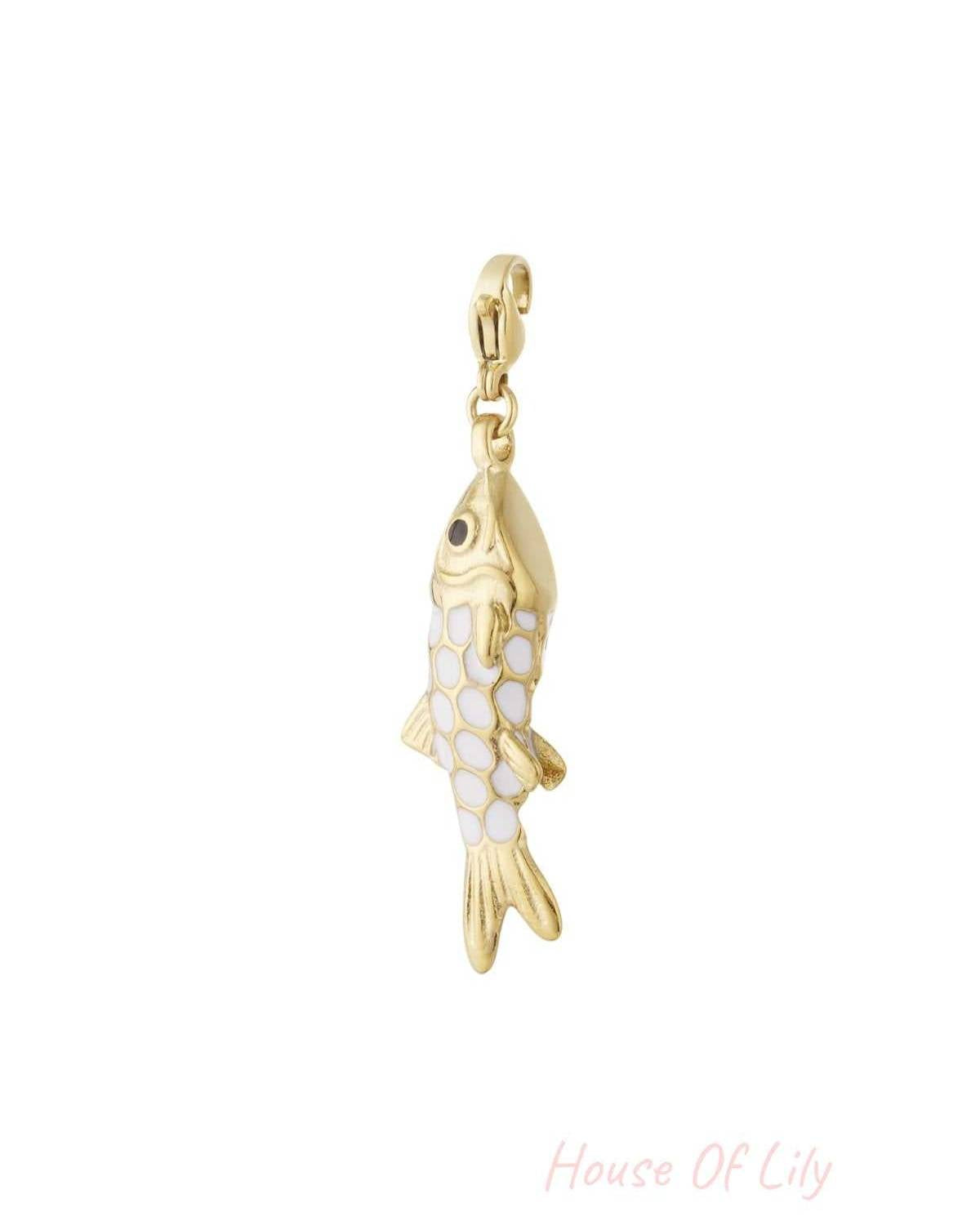 Charming Enamel Fish Pendant for Spring/Summer