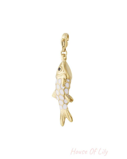 Charming Enamel Fish Pendant for Spring/Summer