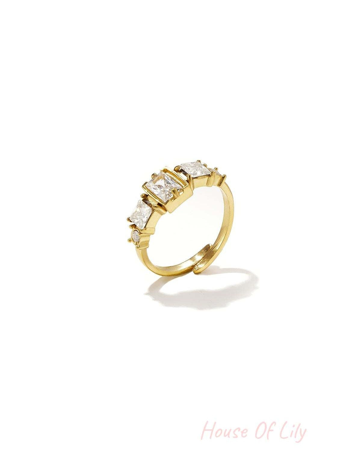 Elegant Minimalist Adjustable Ring - Silver & Gold