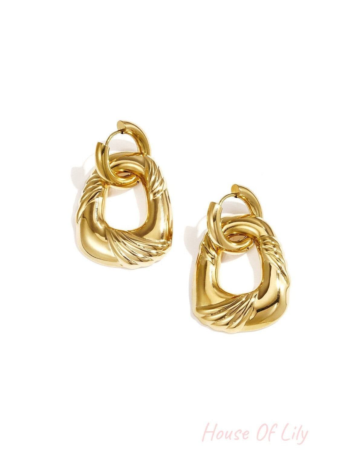 Stylish Gold-Color Drop Earrings for Everyday Glam