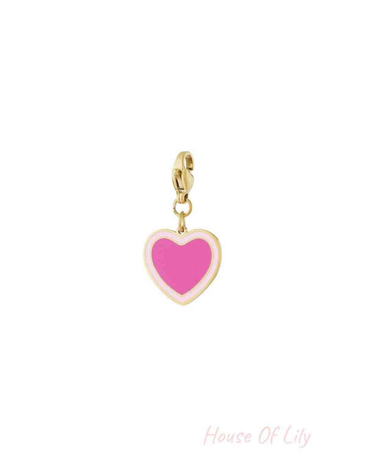 Charming Heart-Shaped Enamel Charms for Everyday Elegance