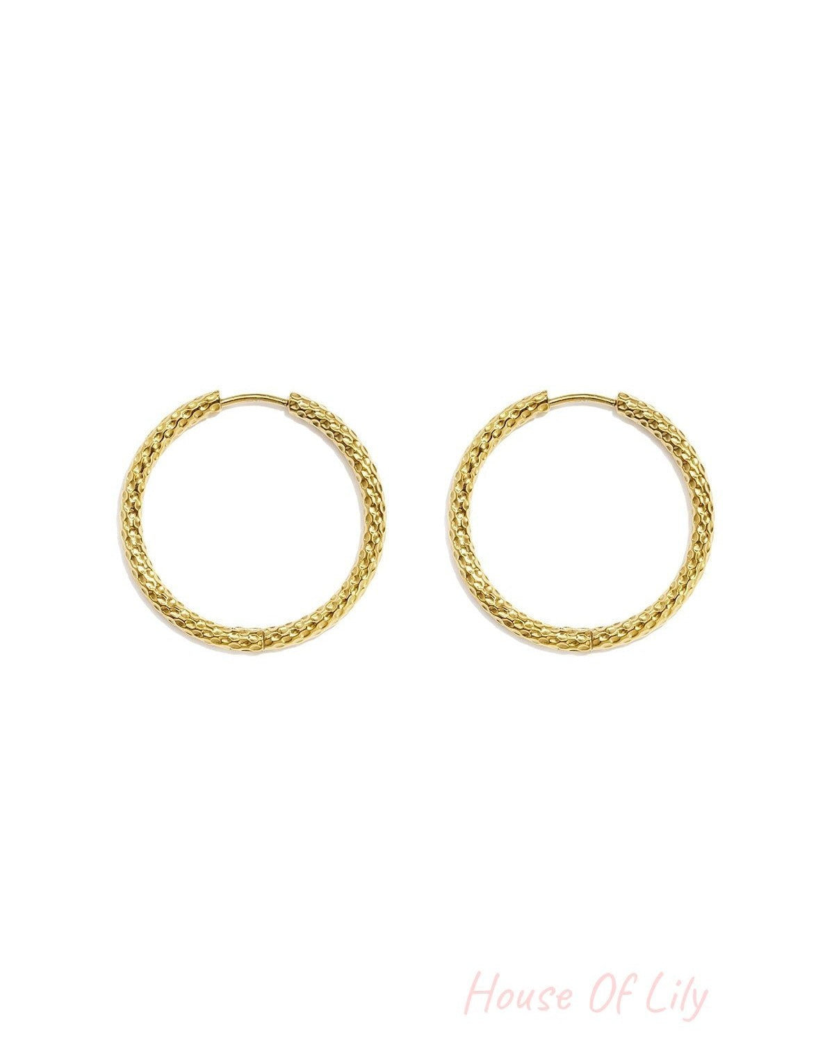 Stainless Steel Hoop Earrings Circle Simple Daily Simple Series Women's jewelry