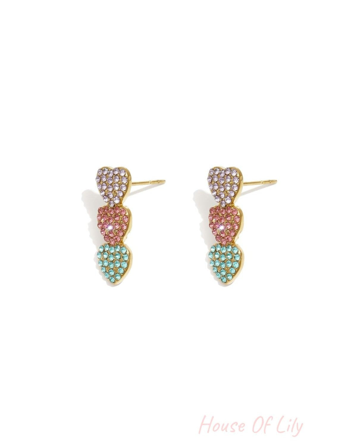 Elegant Heart-Shaped Drop Earrings for Spring/Summer