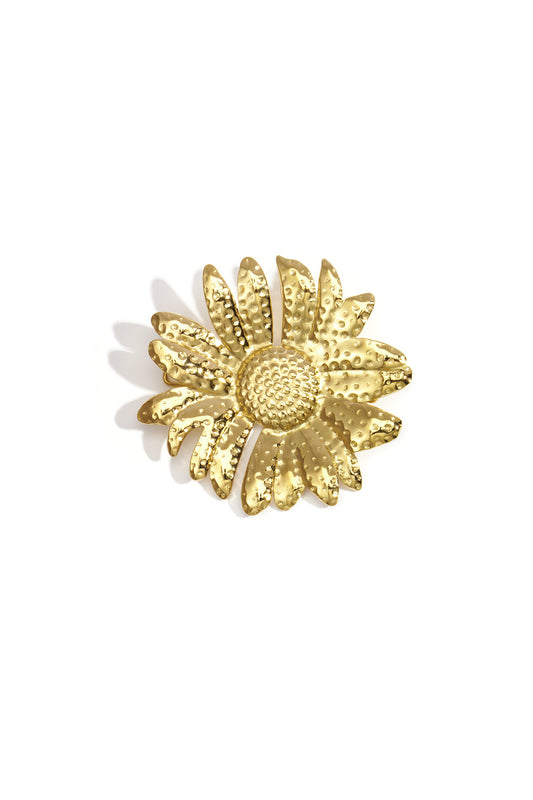 Brooch hairpin in flower shape with dotted motif