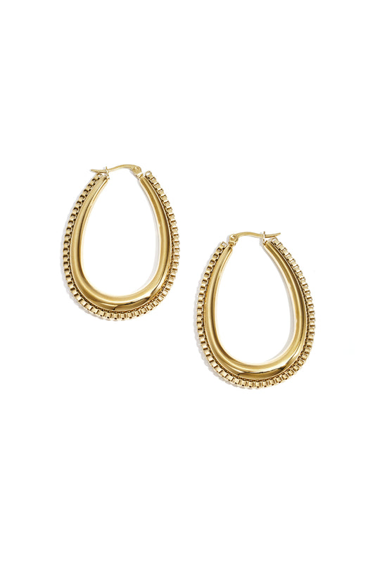 drop shaped earring with links