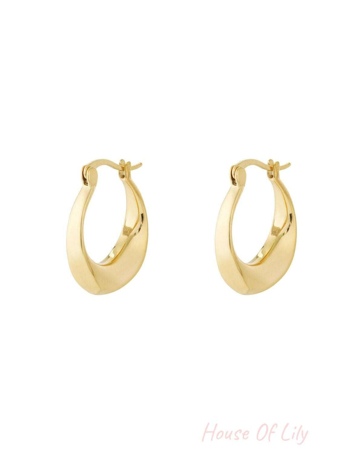 Curve hoop earrings