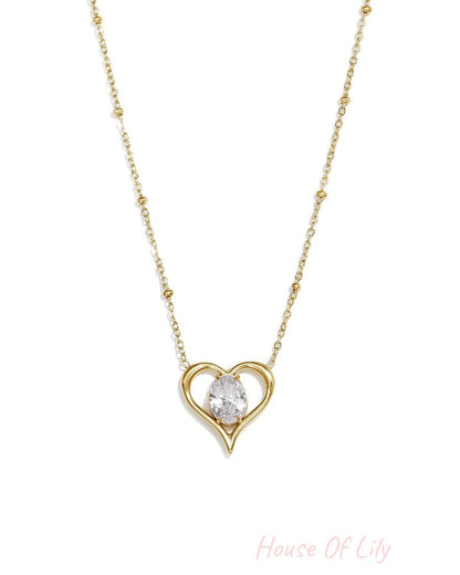 Stainless Steel Pendant necklaces Heart Simple Daily Simple Series Women's jewelry