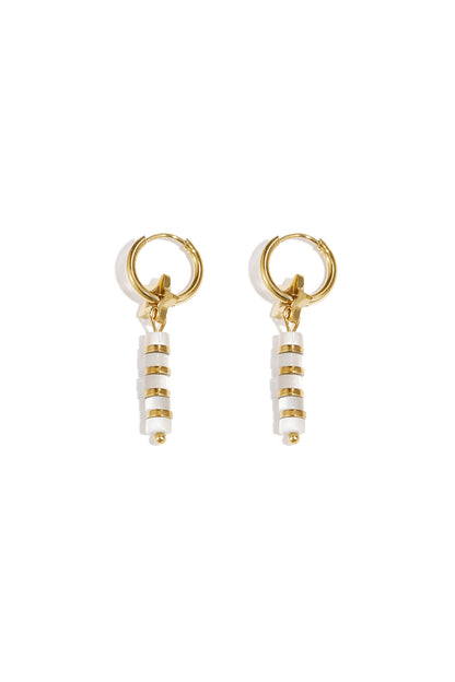 Star earrings with beads