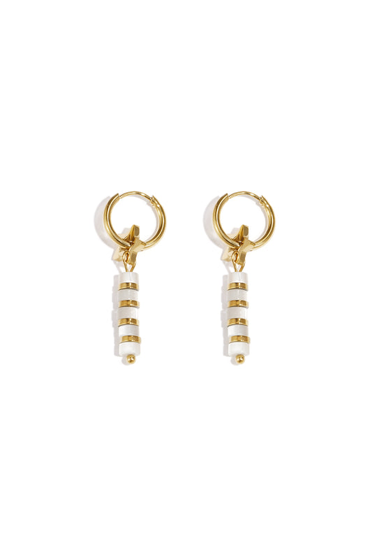 Star earrings with beads