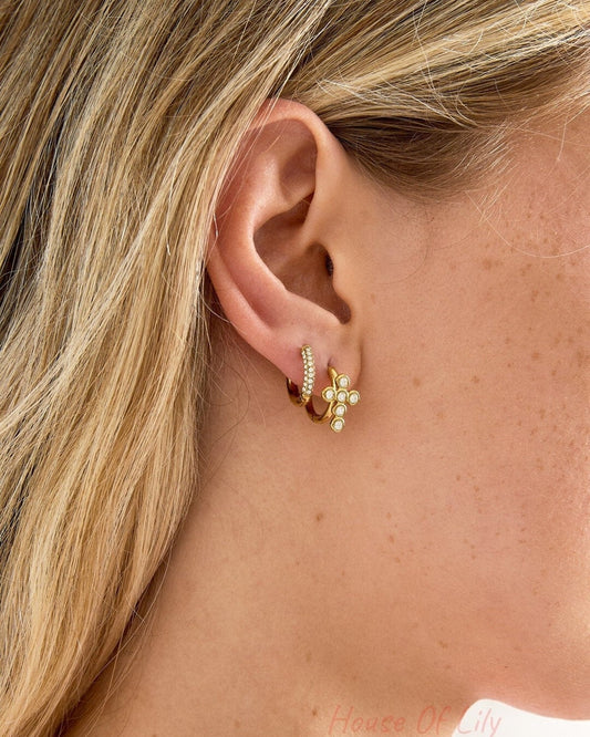 Stylish Rhinestone Hoop Earrings for Women