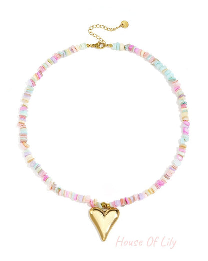 Elegant Off-White & Mixed Color Beaded Necklace for Women
