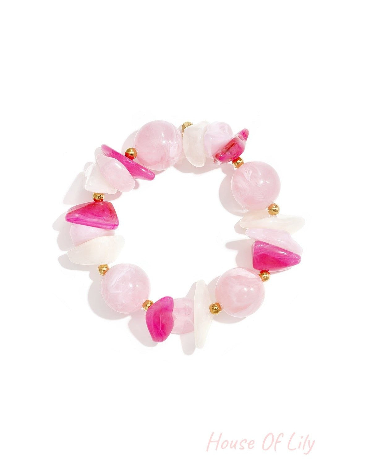 Chic Pink Beaded Bracelet for Everyday Elegance