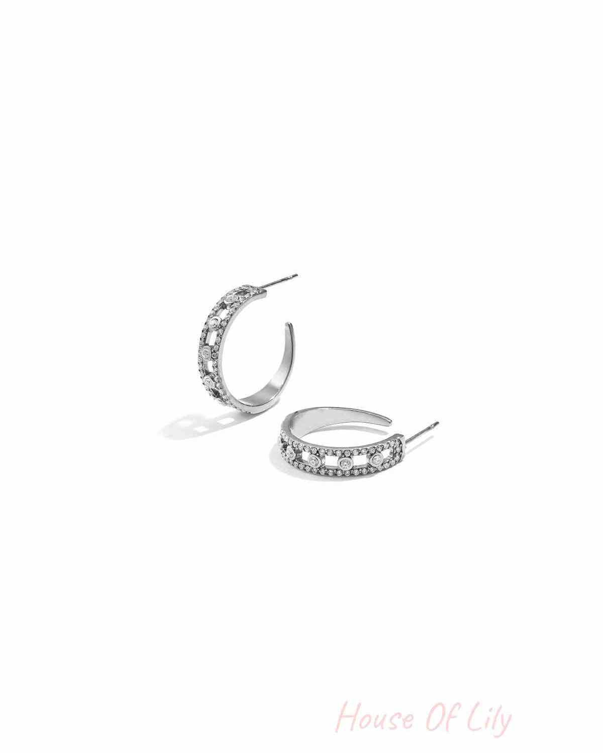 Stylish Rhinestone Hoop Earrings for Women