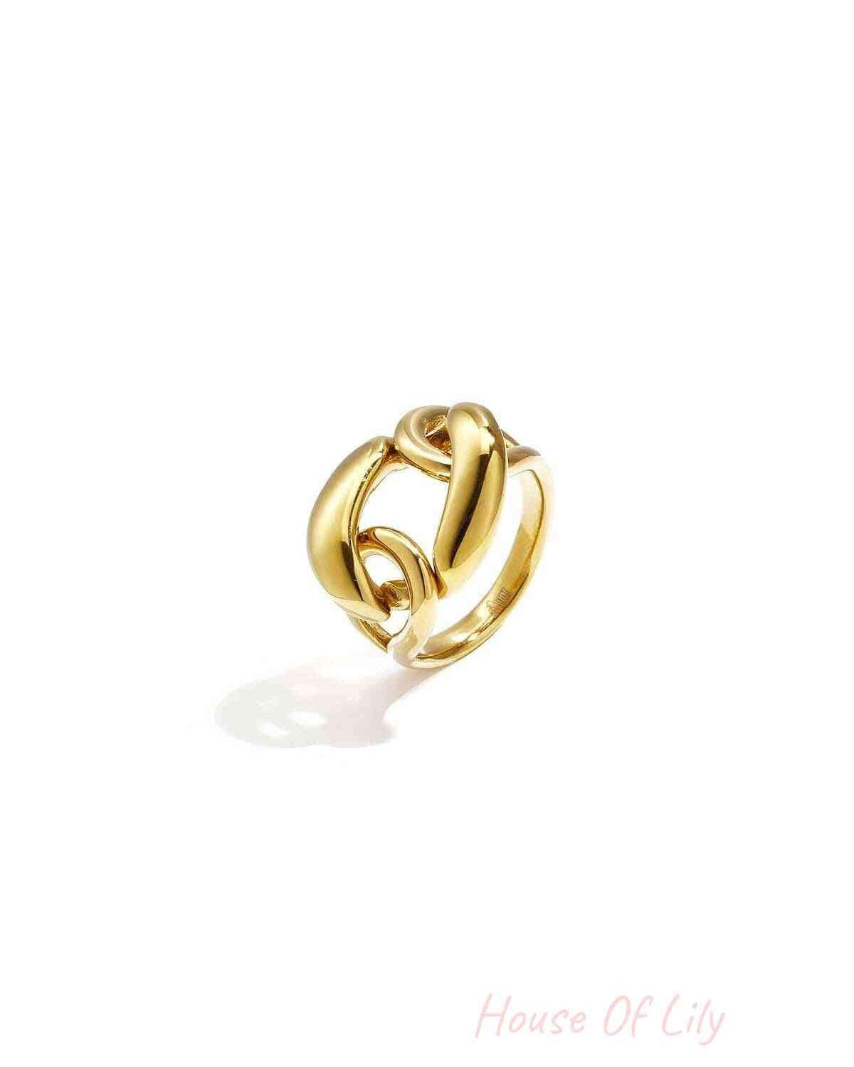 Statement ring with large link