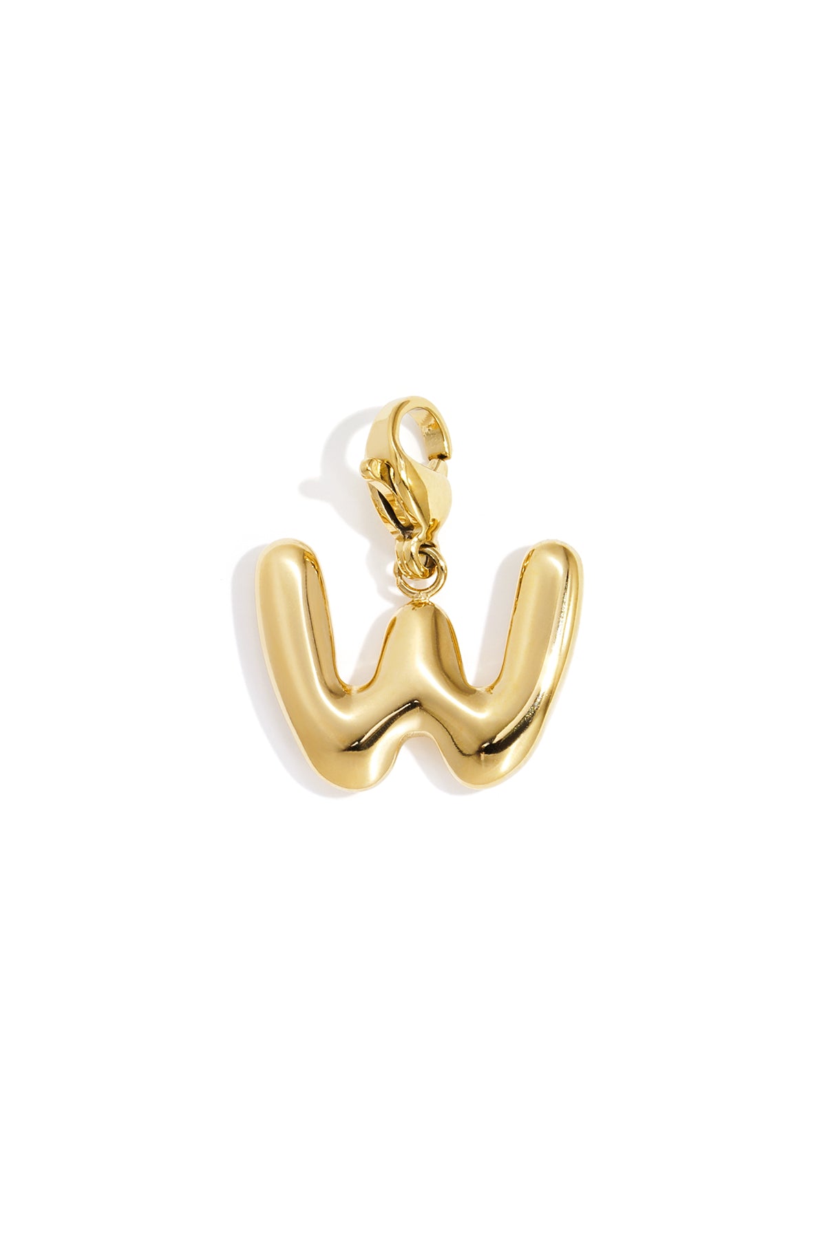 Single gold tone letter Z alphabet charm with lobster clasp