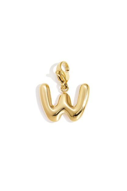 Single gold tone letter Z alphabet charm with lobster clasp