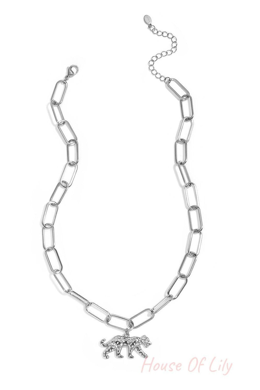 Elegant Animal Pendant Necklace in Silver and Gold