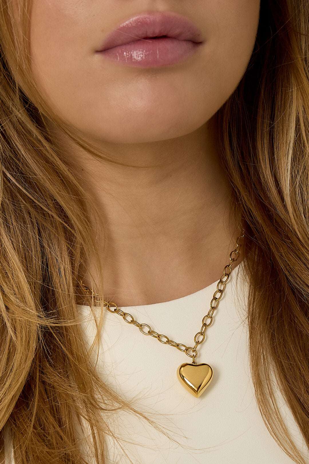Stainless Steel Pendant necklaces Heart Casual Daily Simple Series Women's jewelry