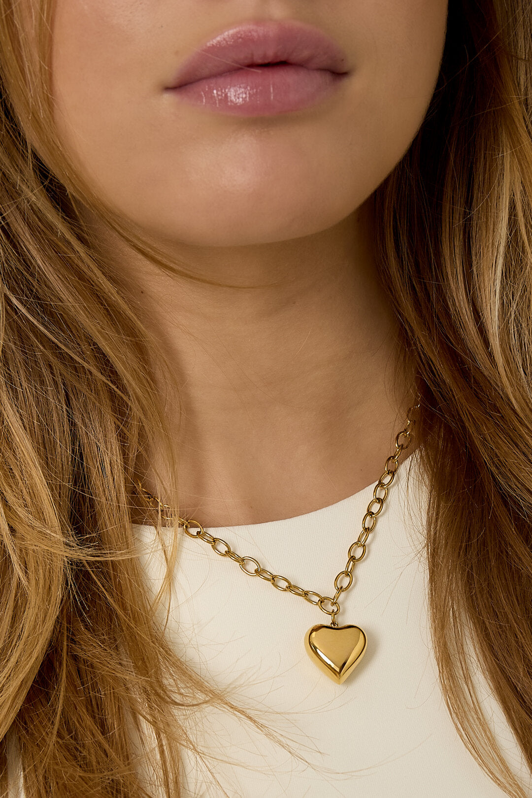 Stainless Steel Pendant necklaces Heart Casual Daily Simple Series Women's jewelry