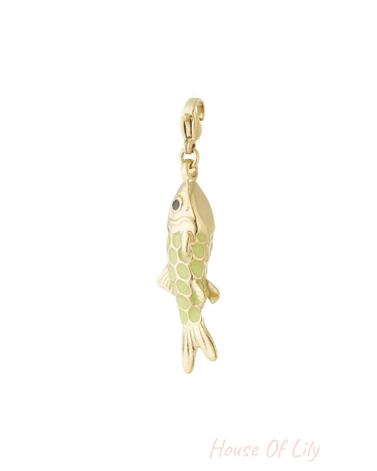 Charming Enamel Fish Pendant for Spring/Summer